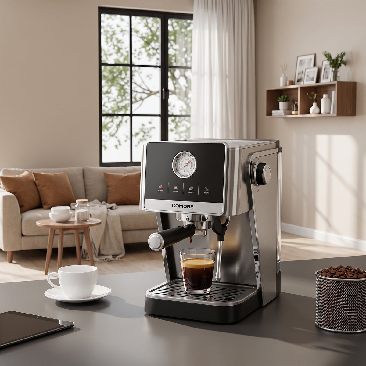 20 Bar Espresso Coffee Machine With Touch Screen & Milk Frother