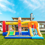Kids Bouncy Castle With Double Slides Pool Trampoline With Blower