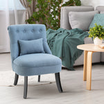 Fabric Single Sofa Armchair Upholstered Pillow Wood Leg | One Size | Blue