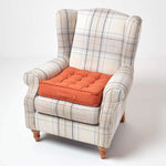 Cotton Armchair Booster Cushion | 50cm x 50cm | Terracotta