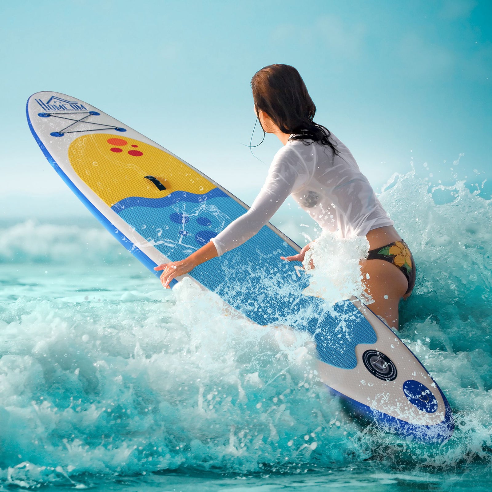 Inflatable Paddle Board, 10' X 30", Non-slip, Backpack