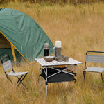 Aluminum Camping Table Folding Table Picnic Table W/mesh Bag | Silver