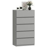 Bedroom Chest Of Drawers, 5 Drawers Dresser, Drawer Unit | Grey