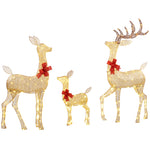 3-piece Light Up Christmas Deer Family Set Of 3