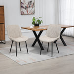 Set Of 2 Bovino Fabric Dining Chairs | Brown