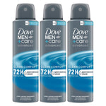 Men+care Antiperspirant Deodorant 72h Protection, Clean Comfort, 3x 150ml