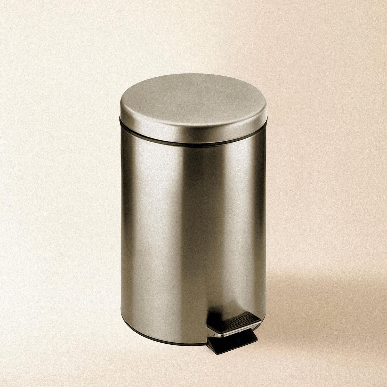 Bathroom Or Kitchen Bin 3l Silver Anti-corrosion Architect S+ Collection