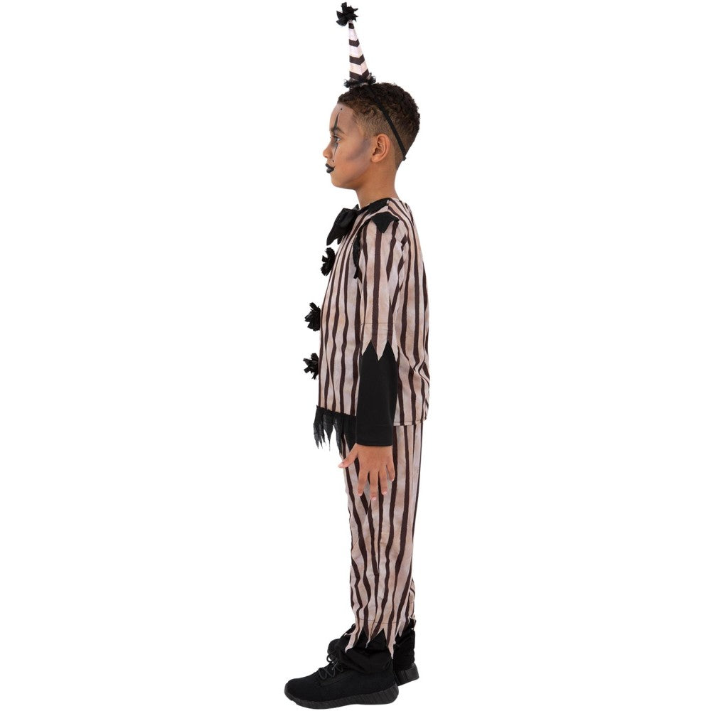 Dark Vintage Clown Costume, Boys | Small