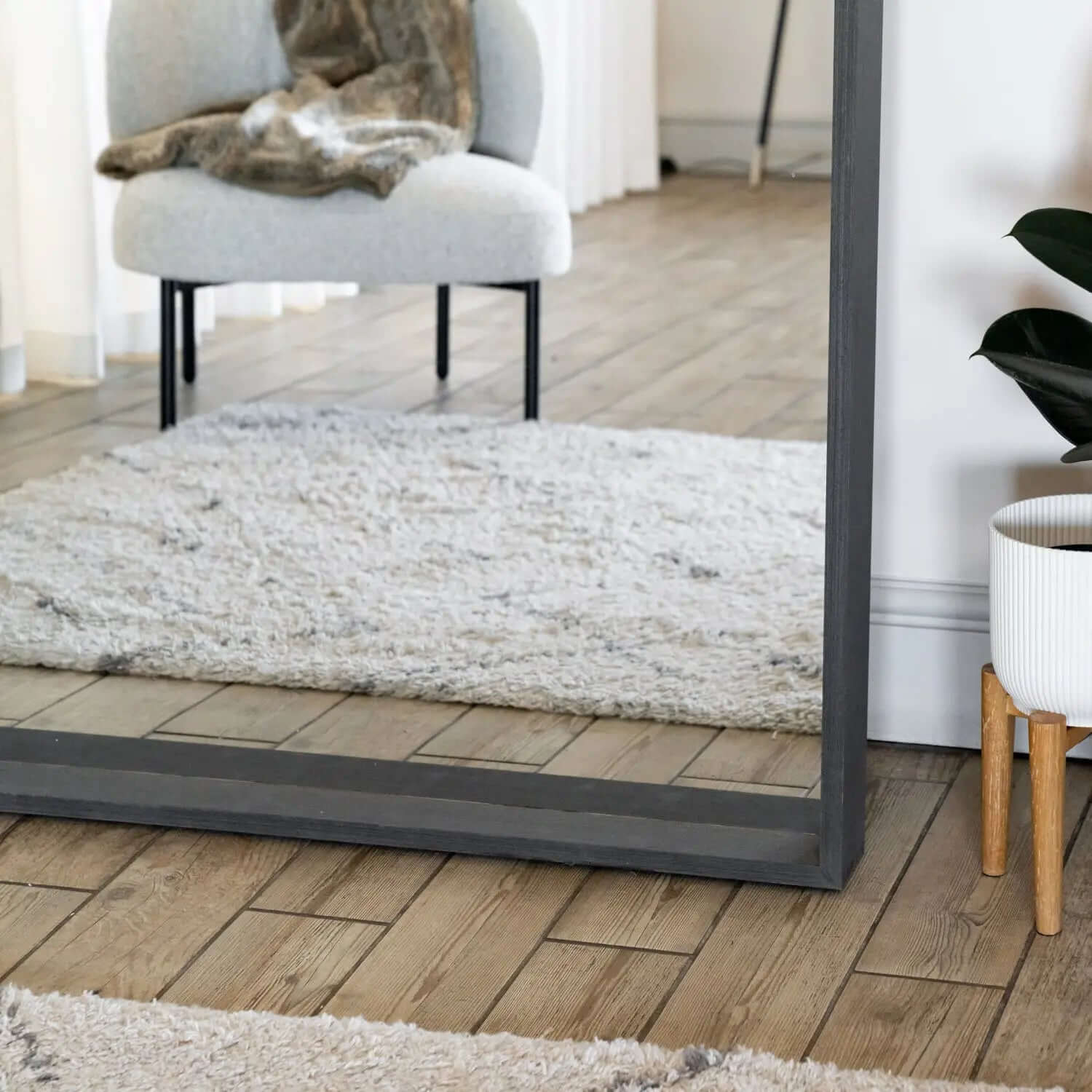 Hanaka - Rectangle Mirror | 200cm x 100cm | Black Oak
