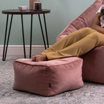 Amara Velvet Bean Bag Pouffe | Pink