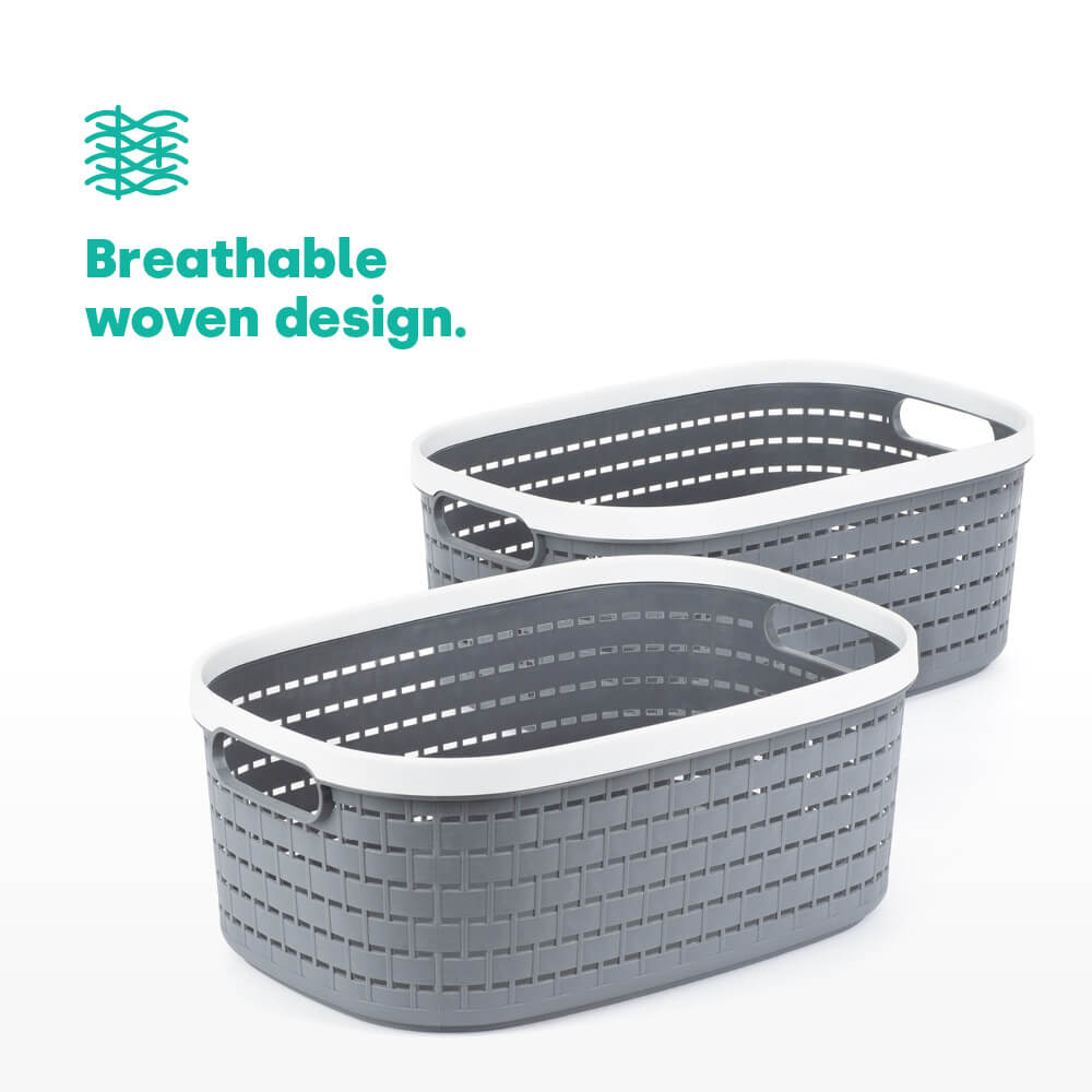 14l Ulana Woven Basket - Grey
