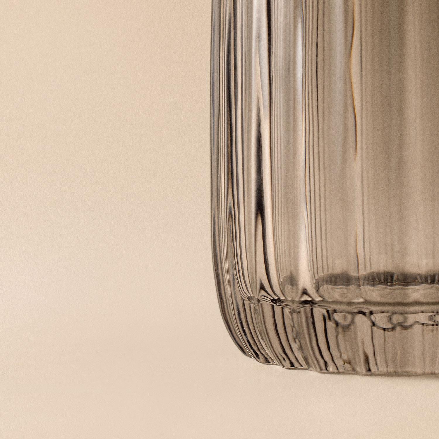 Toothbrush Holder Tumbler, Glass, 8cm, Smoke Grey, Lido Collection