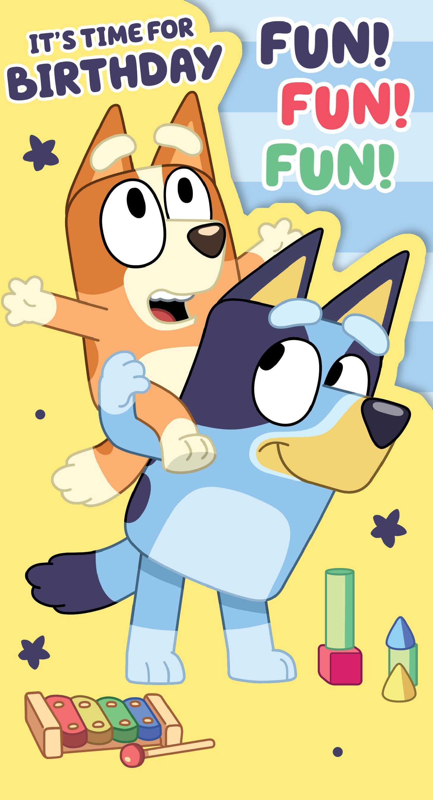 Bluey Fun! Fun! Fun!' Birthday Card Official Product
