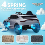 Aston Martin Dbx Licensed 12v Kids Ride On Car W/ 4 Suspension Wheels | Gray