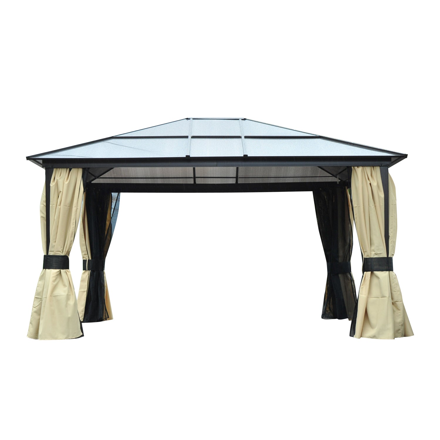 4 X 3.6m Hardtop Gazebo Canopy With Roof And Aluminium Frame