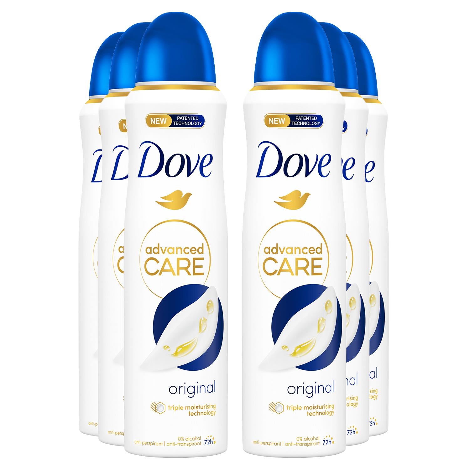 Anti-perspirant Advanced Care Original 72h Deodorant For Women, 6x 150ml | White