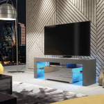 Floe Tv Unit 130cm With Led Lights | Dark Grey