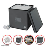 Grey Bauble Storage Bag With 64 Slots Zip Lid & Carry Handles