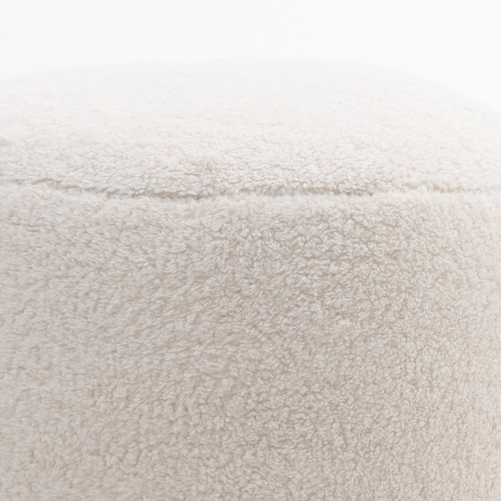 Iggy Borg Fleece Bean Bag Pouffe | White