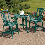 Rose Design Three Piece Bistro Set | Verde
