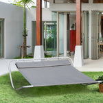 Double Sun Lounger Hammock Outsunny Rocking Swing