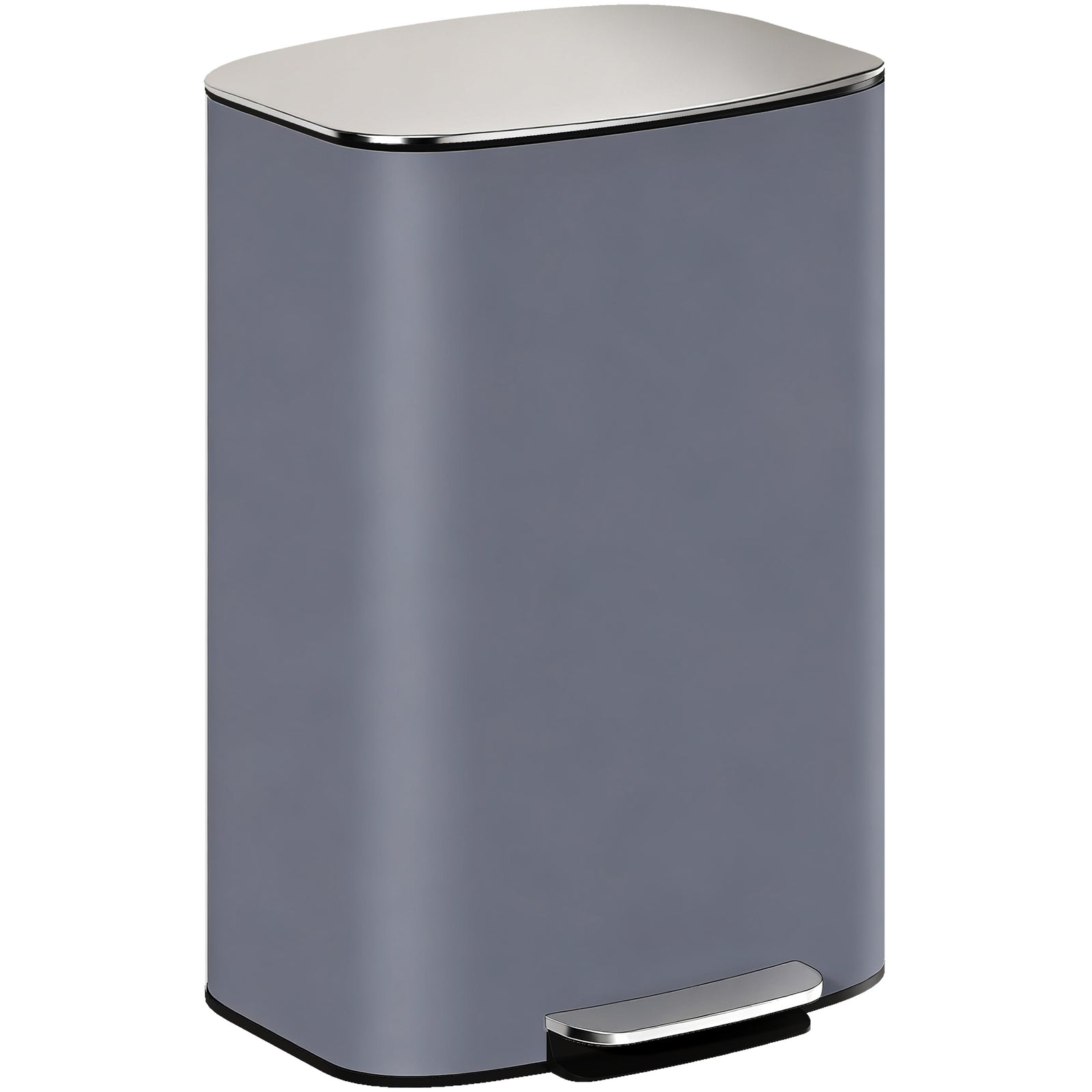 Pedal Bin With Soft-close Lid, 50l Kitchen Bin With Carry Handle | Grey