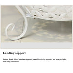 2 Tier White Tall Vintage Metal Plant Stand Indoor Outdoor Corner Plant Pot Holder 64cm H Decorative Flower Shelf | White