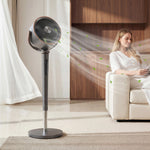20db Silent Standing Fan, Oscillating Fan With 12 Speeds | Grey