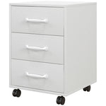Mobile File Cabinet With 3 Drawers Under Desk | One Size | White