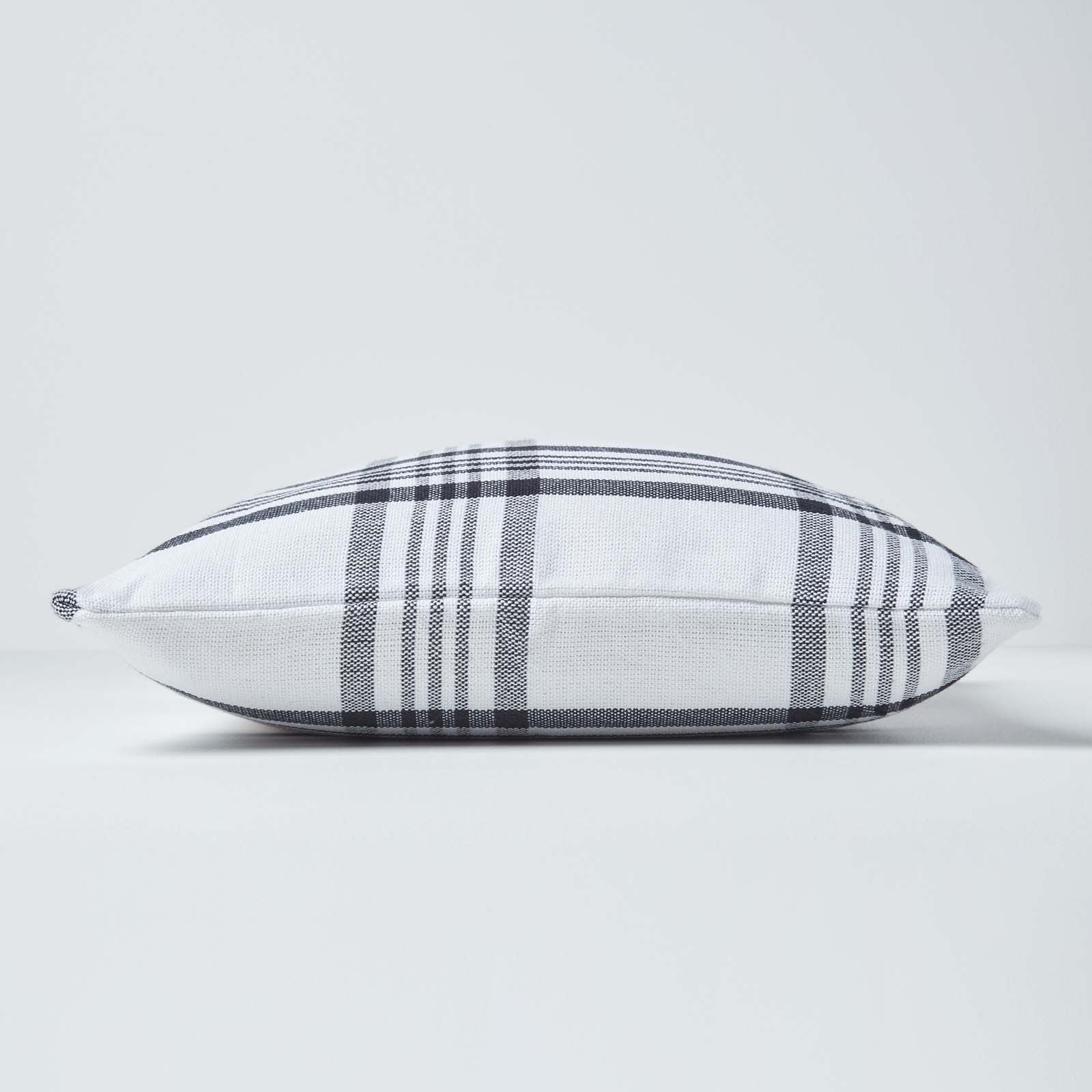 Tartan Check Pattern Cushion Cover | 60cm x 60cm | Black & White