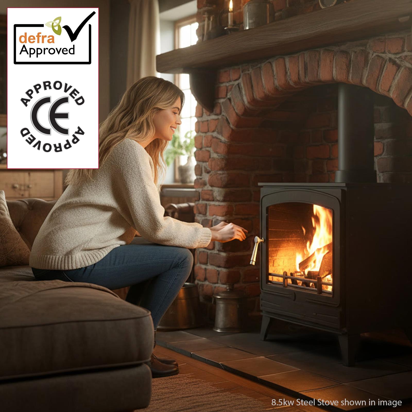 Steel Eco Multifuel Stove | 8.5kw | Steel