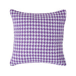 Houndstooth Cotton Cushion Cover | 60cm x 60cm | Purple