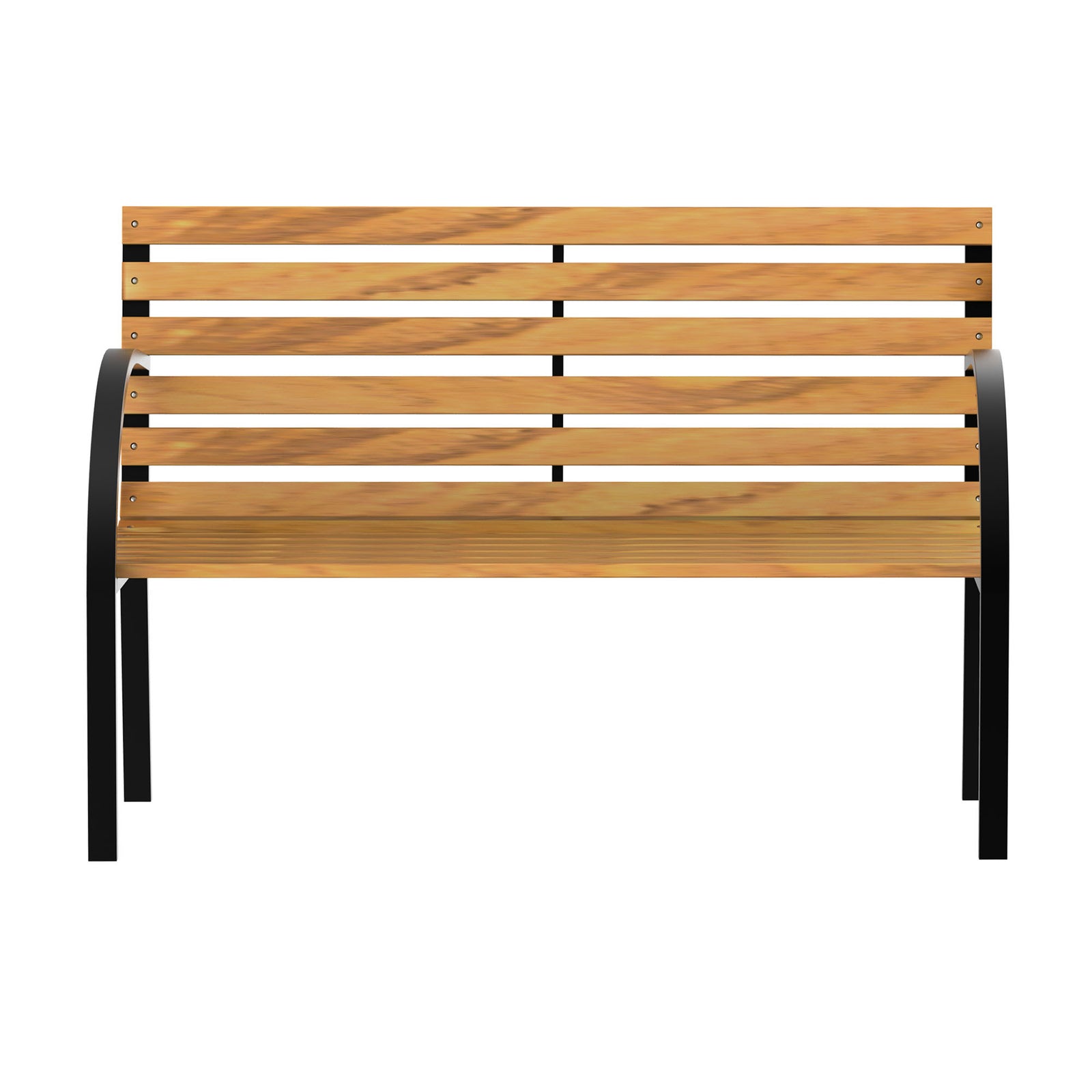 2 Seater Garden Bench Metal Wooden