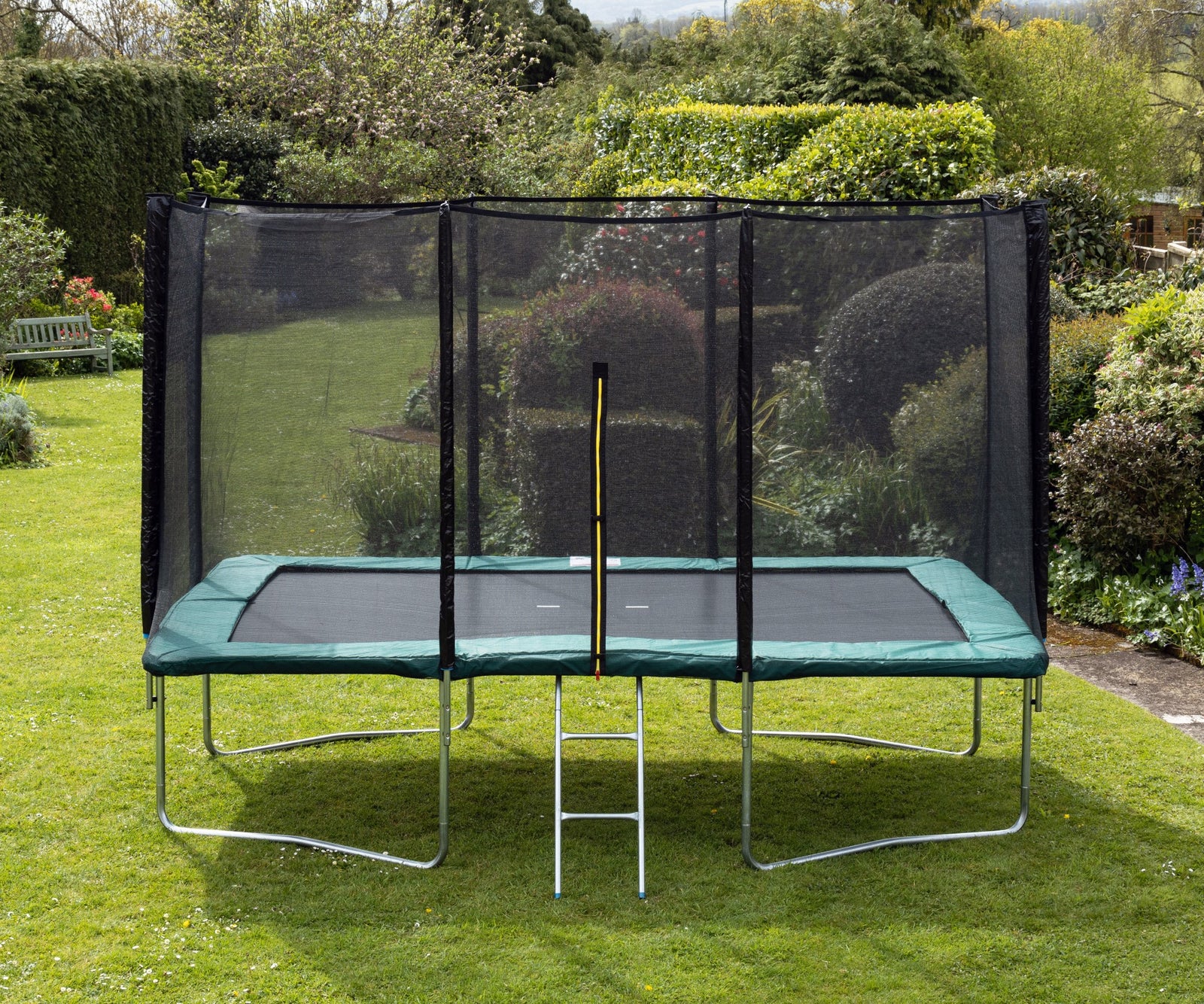 7x10ft Rectangular Trampoline | Green