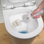 Recycled Toilet Brush - Replaceable head that is screwed in - Closed fit storage cover - Made in the UK | Stone