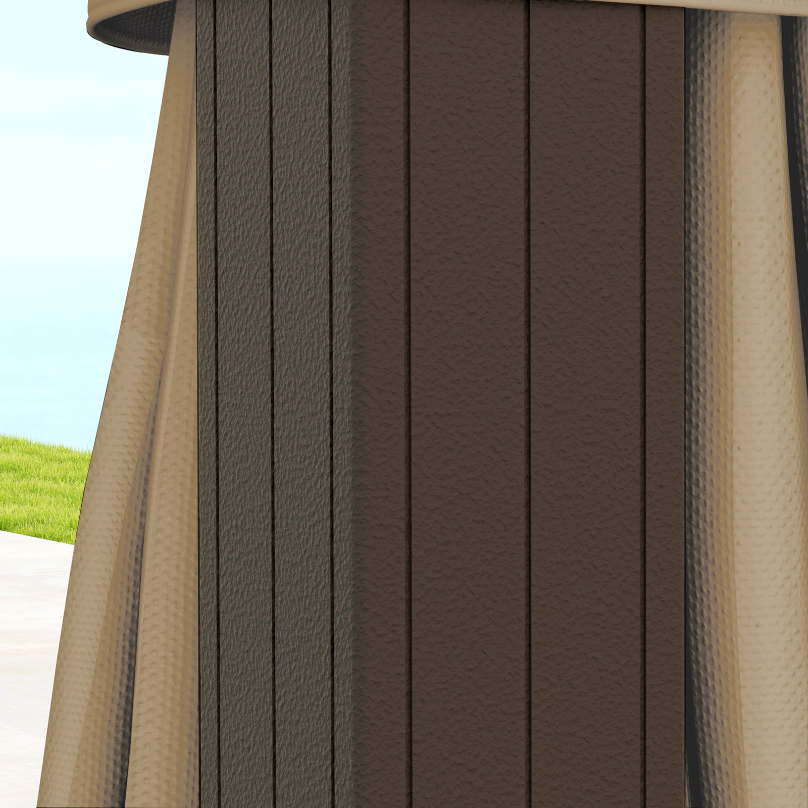 3x3m Hardtop Gazebo With Netting And Curtains