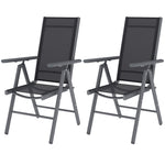 2pcs Folding Chair W/ Breathable Mesh Back And Seat