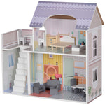 Dolls House With 13 Pieces Furniture & Accessories