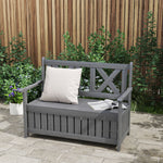 Wood Storage Garden Bench For Patio Outdoor Seating
