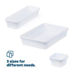 8pc Interlocking Drawer Organiser White