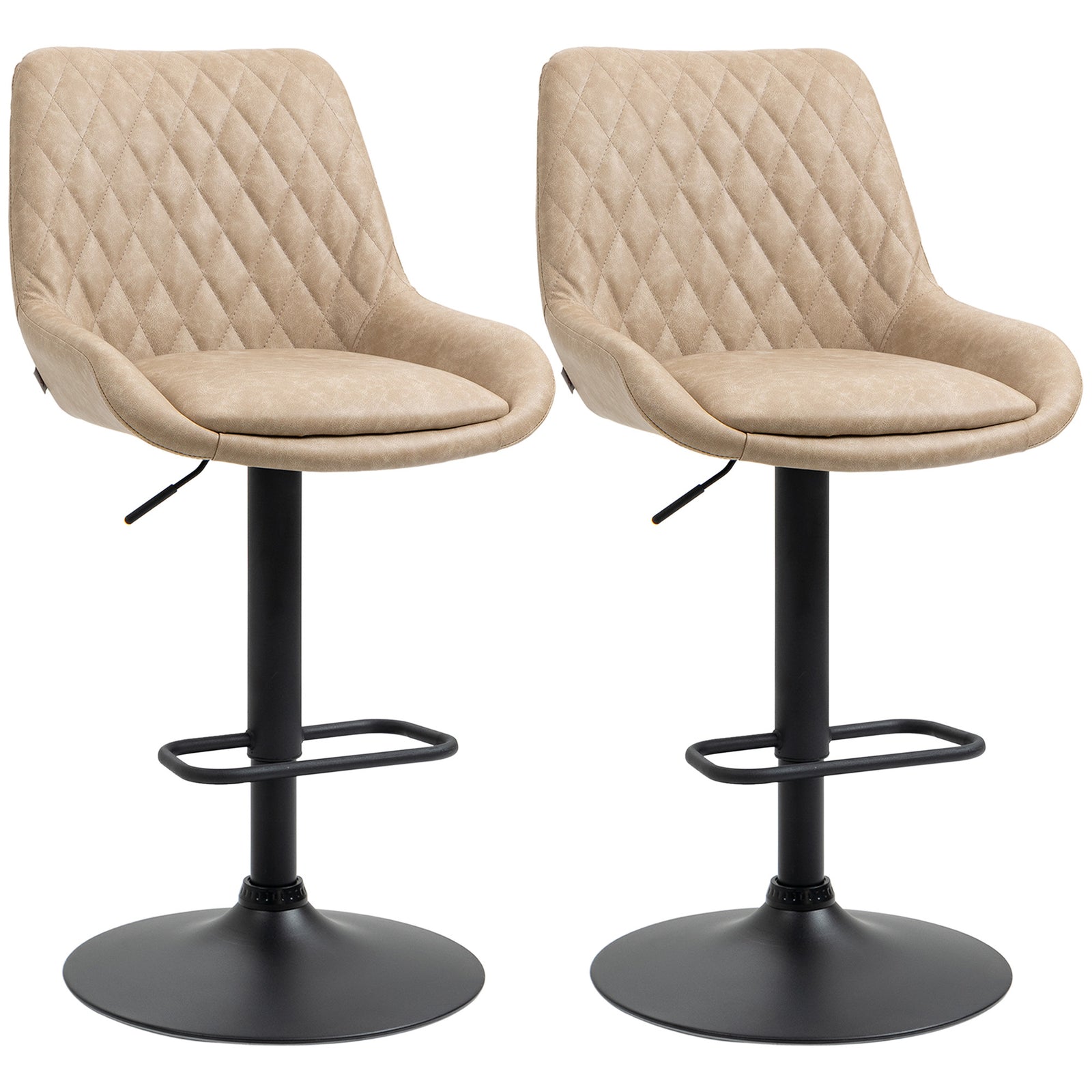 Adjustable Bar Chairs 360° Swivel Kitchen | Khaki