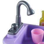 Electric Dishwasher Play Sink Toy Set With Running Water | Pink