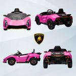 12v Lamborghini Autentica Licensed Kids Electric Car W/ Remote Control | Pink