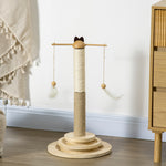 Cat Tower W/ Turntable Toy Ball, Jute And Sisal Scratching Post
