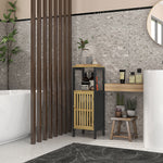 Bathroom Floor Cabinet Bamboo With Adjustable Shelf
