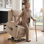 Power Recliner Chair W/ Massage And Heat, Electric Lift Chair | Brown
