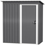 5 X 3ft Garden Storage Shed Sliding Door Sloped Roof Tool