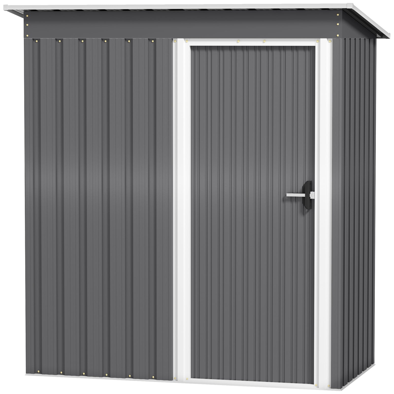5 X 3ft Garden Storage Shed Sliding Door Sloped Roof Tool