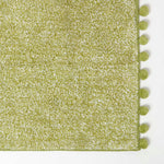 Tufted Cotton Bath Mat With Pom Pom Edges | 50 x 80cm | Sage Green