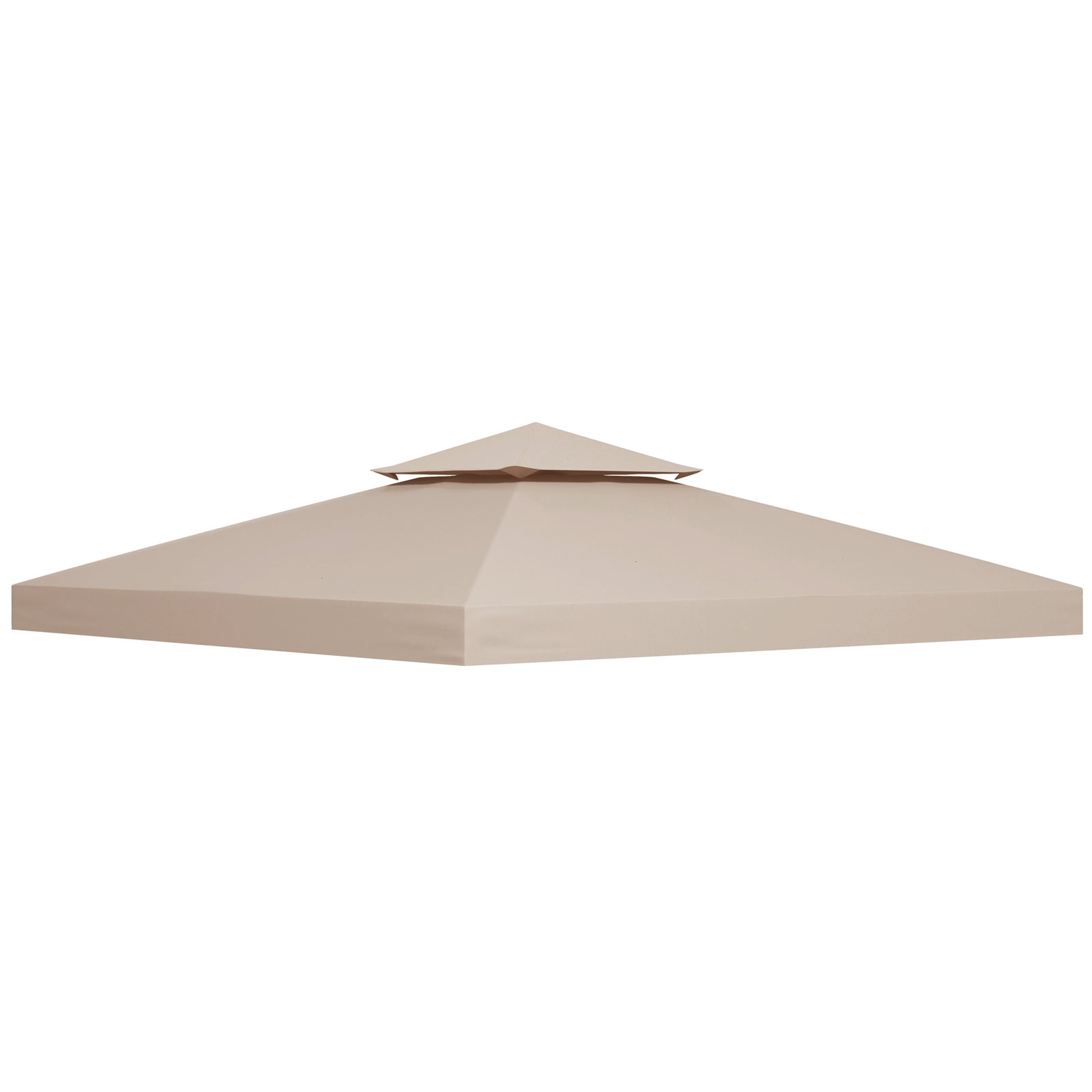 3x3m Gazebo Top Cover Double Tier Canopy Replacement | Beige